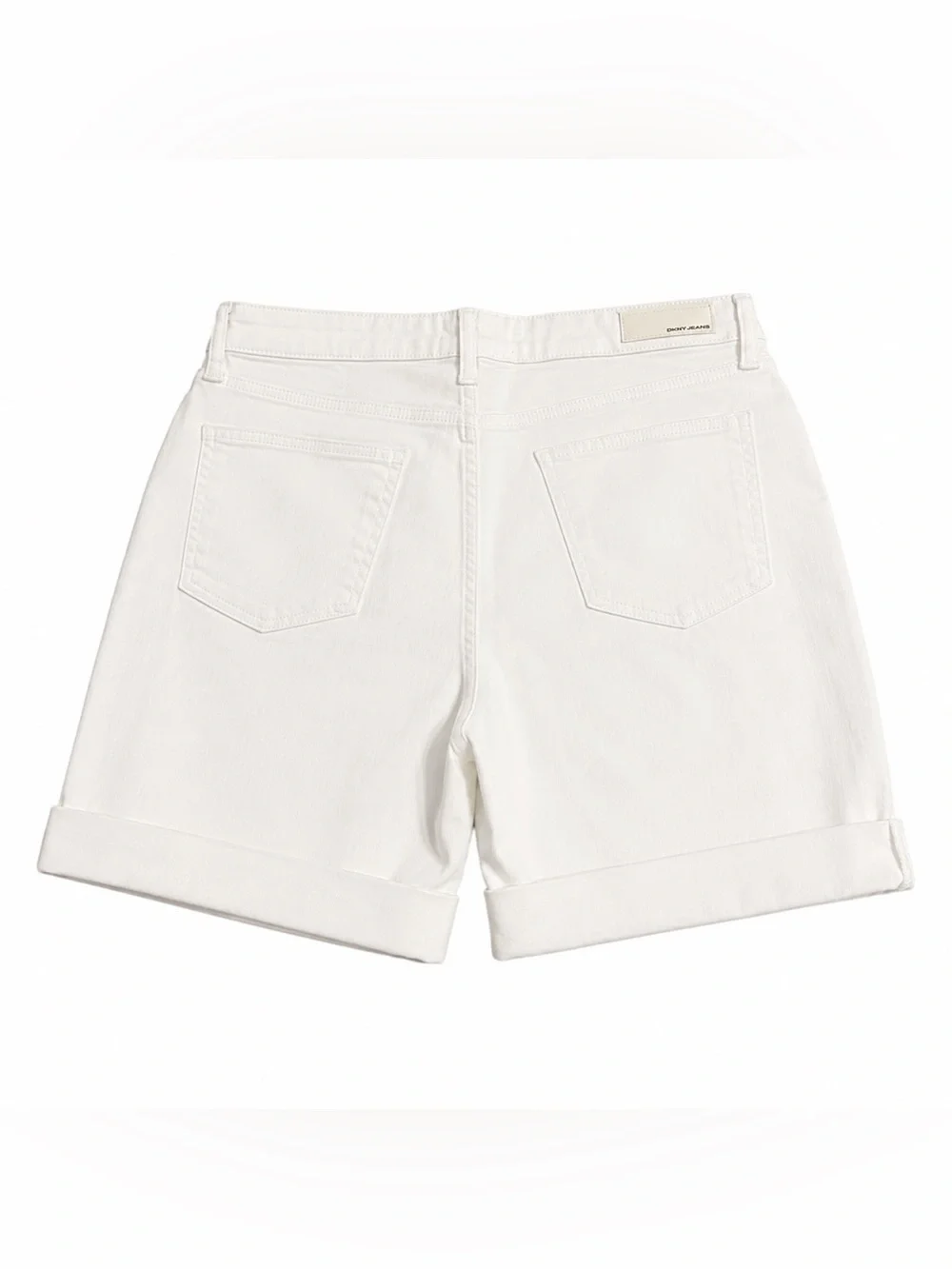 NWOT DKNY White Stretch Bermuda Shorts Size 14 Coastal Preppy